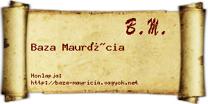 Baza Maurícia névjegykártya